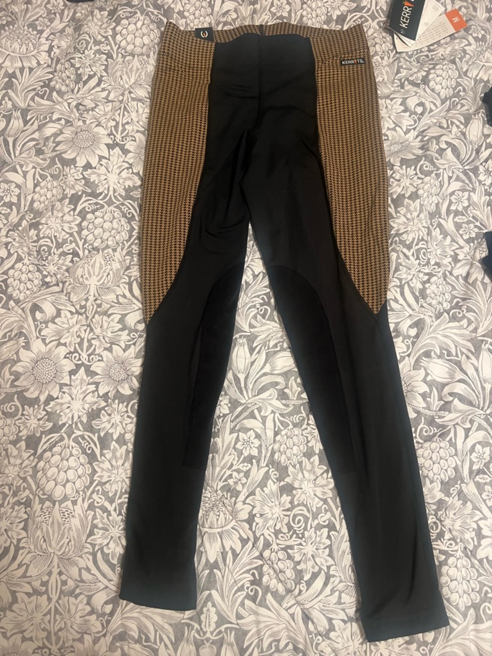 Kerrits Black and Brown Houndstooth Riding Tights